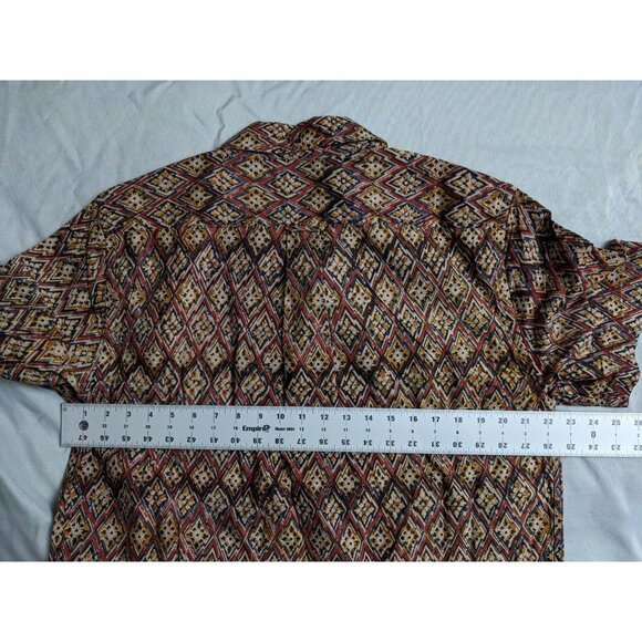 Todd Snyder Shirt Hawaiian Camp Collar Red & Beige Button Up Mens Size L - Picture 10 of 10